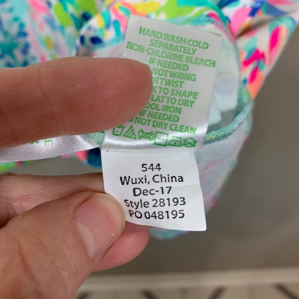 Lilly Pulitzer Lula Dress "Catch the Wave" Print Size Large Preppy Colorful - Picture 8 of 11